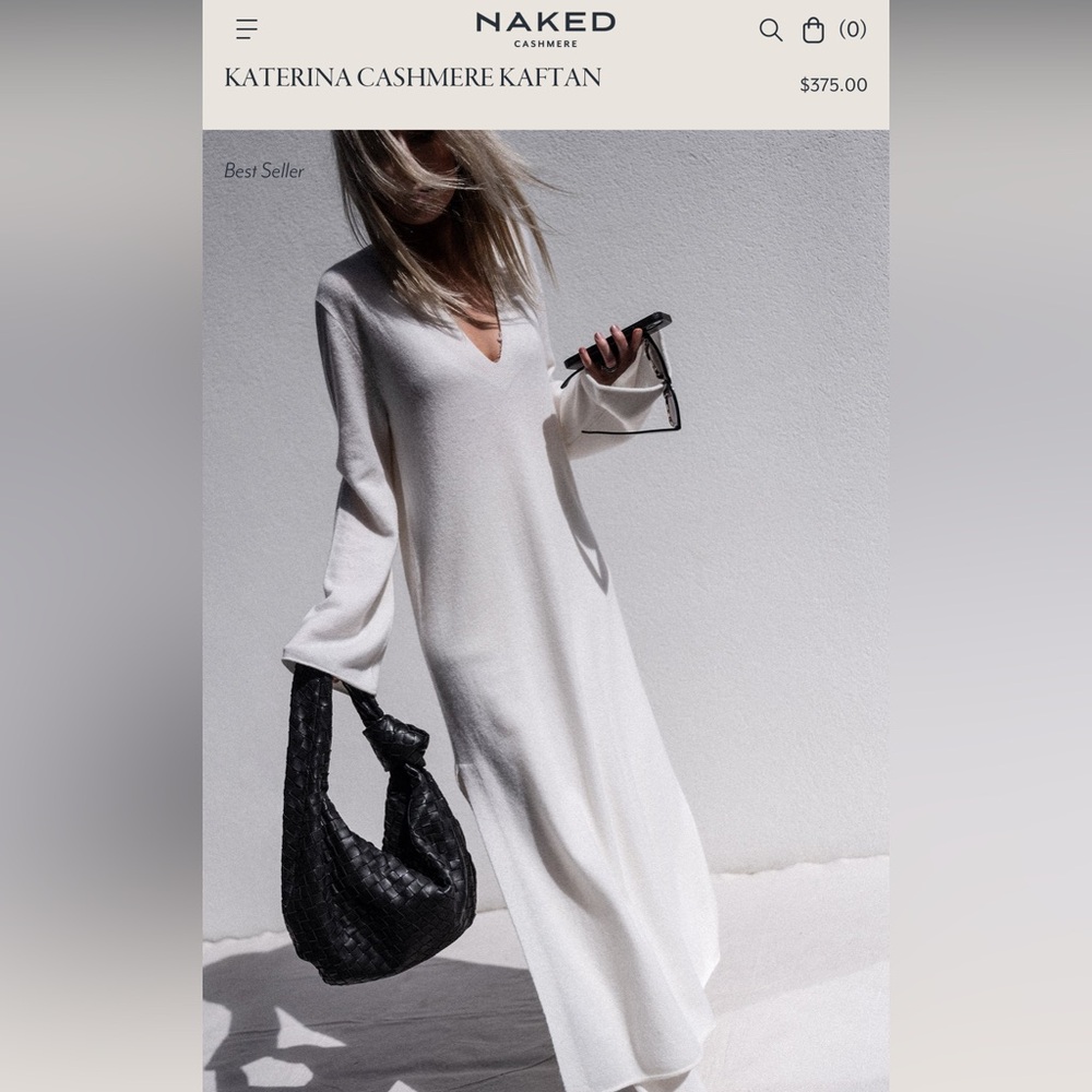 NakedCashmere Katerina Kaftan in Ecru, NWT, XS, sold out online!!!